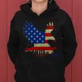 Usa Bald Eagle Flag Drip 4Th Of July Women Hoodie