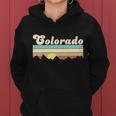 Vintage Colorado Mountain Sunset Women Hoodie