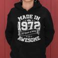Vintage Crown Made In 1972 50 Years Of Being Awesome 50Th Birthday Women Hoodie