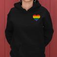 Vintage Gay Pride Pocket Rainbow Heart Tshirt Women Hoodie