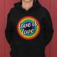 Vintage Love Is Love Rainbow Pride Month Women Hoodie