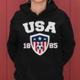 Vintage Usa Soccer Women Hoodie