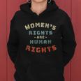 Vintage Womens Rights Are Human Rights Feminist Women Hoodie