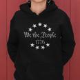 We The People Usa Preamble Constitution America 1776 American Flag Patriotic Women Hoodie