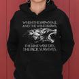 When The Snows Fall The Lone Wolf Dies But The Pack Survives Logo Tshirt Women Hoodie