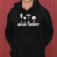 Wine Drinking Group Therapy Wine Women Hoodie