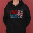 Womens Flip Flops Fireworks And Freedom 4Th Of July Women Hoodie