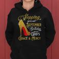 Womens Stepping Into My September Birthday With Gods Grace Mercy V2 Women Hoodie Graphic Print Hooded Sweatshirt