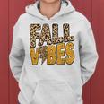 Distressed Fall Vibes Leopard Lightning Bolts In Fall Colors Women Hoodie