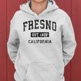 Fresno California Ca Vintage Sports Design Black Design Women Hoodie