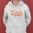 Funny Thanksgiving Talk Turkey To Me Women Hoodie Graphic Print Hooded Sweatshirt
