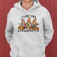 I Love Fall With My Gnomes Most Of All Fall Gnomes Thanksgiving Women Hoodie Graphic Print Hooded Sweatshirt