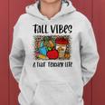 Leopard Fall Autumn Vibes Thankful Teacher Life Thanksgiving Women Hoodie