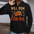 Will Run For Pie Pumpkin Funny Thanksgiving Zip Up Hoodie
