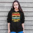 Retro Sunset I Hate Pulling Out Sarcastic Boating Captain Zip Up Hoodie