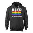 Beto For Everyone Pride Flag  Zip Up Hoodie