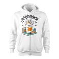 Halloween Booooks Ghost Reading Boo Read Books Library V5 Zip Up Hoodie