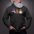 Halloween Gnomes Cute Autumn Pumpkin Fall Funny Holiday Zip Up Hoodie