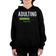 Adult 18Th Birthday Adulting For 18 Years Old Girls Boys Youth Hoodie