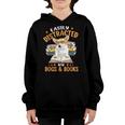 Easily Distracted By Dogs & Books Corgi Dog Mom Dog Dad Youth Hoodie
