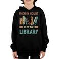 Funny Book Lover When In Doubt Go To The Library Youth Hoodie