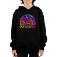 Preschool Teacher Leopard Tie Dye Rainbow Youth Hoodie