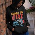Kids Ready To Attach 2Nd Grade Shark First Day Of School Back To School Youth Hoodie