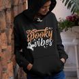 Vintage Spooky Vibes Halloween Novelty Graphic Art Design Youth Hoodie