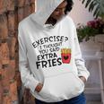 Exercise I Thought You Said Extra Fries Funny Snack Lovers  Youth Hoodie