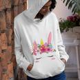 Happy Easter Unicorn Bunny Girls Kids Easter Eggs Kids Girls Youth Hoodie