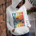 Kids Monster Truck 2 Year Old Boy Monster Truck 2Nd Birthday Boy Youth Hoodie