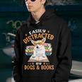 Easily Distracted By Dogs & Books Corgi Dog Mom Dog Dad Youth Hoodie