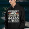 Extra Lives Funny Video Game Controller Retro Gamer Boys V10 Youth Hoodie