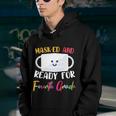 Funny Masked And Ready For Fourth Grade Back To School Youth Hoodie