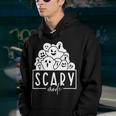 Scary Mode Boo Crew Ghost Spooky Vibes Funny Halloween Youth Hoodie