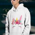 Happy Easter Unicorn Bunny Girls Kids Easter Eggs Kids Girls Youth Hoodie