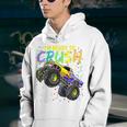 Kids Kids Im Ready To Crush 4 Monster Truck 4Th Birthday Boys Youth Hoodie