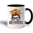 Halloween Spooky Bookkeeper Messy Bun Glasses Accountant Accent Mug