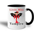 Little Miss Vampire Funny Halloween Toddler Girl Girly Girls Accent Mug