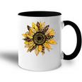 Sunflower For Women Cute Graphic  Cheetah Print  Accent Mug