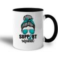 Support Squad For Women Ovarian Cancer Messy Bun Accent Mug