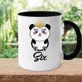 6 Year Old Gifts Cute Panda Birthday Girl 6Th Birthday Funny Accent Mug