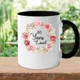 80 Years Loved Men Women 80 Years Old Floral 80Th Birthday Accent Mug