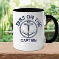Dibs On The Captain Anchor Funny Captain Wife Accent Mug