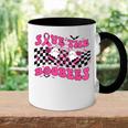 Groovy Save The Boo Bees Funny Breast Cancer Halloween Retro V2 Accent Mug