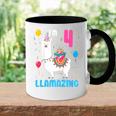 Kids 4Th Birthday I Am 4 Years Old And Llamazing Llama Girl Ns Accent Mug