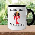 Kids Little Miss Vampire Black Girl Magic Funny Brown Skin Girls Accent Mug