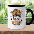 One Spooky Mama For Halloween Messy Bun Mom Monster Bleached V3 Accent Mug