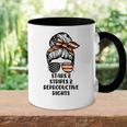 Stars Stripes Reproductive Rights Messy Bun 4Th Of July Accent Mug