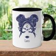 Womens Leo Girl Zodiac Birthday Accent Mug